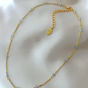 Colar Gargantilha Corrente de Cristais